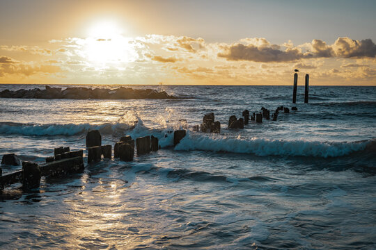 Sunrise at Buckroe Beach in Hampton, VAa