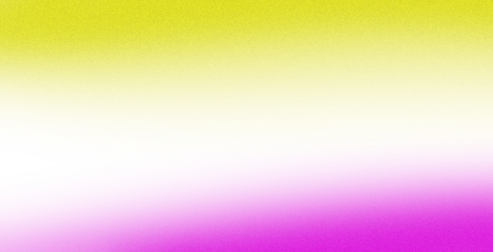 A pixelated abstract background transitions from bright yellow-green to white and then to vibrant pink.