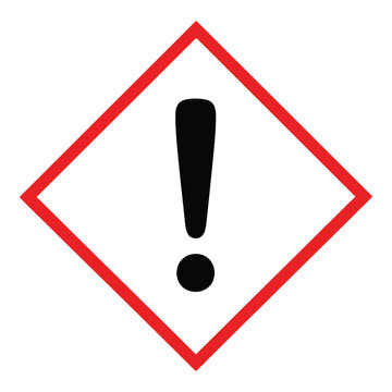 Exclamation mark ghs warning symbol