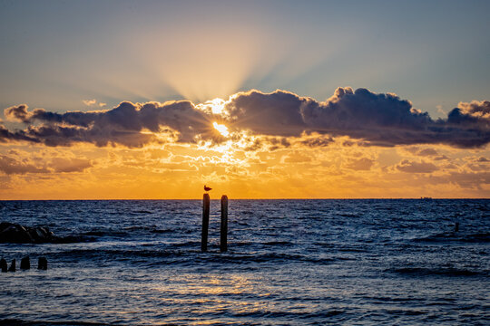 Sunrise at Buckroe Beach in Hampton, VAa