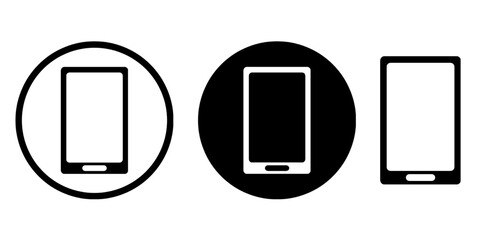 Minimalist Black and White Smartphone Icon Set – UI UX and Mobile App Design