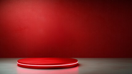 Red Neon Minimal Podium