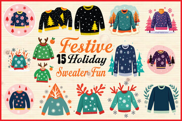 Festive holiday sweater fun for winter season