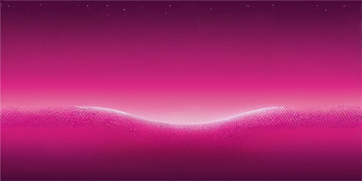 Abstract pink and purple cosmic night sky with glowing stars, colorful light lines, and a bright wave pattern texture backdrop