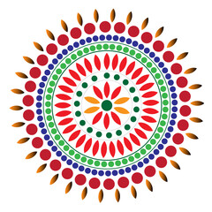 vector illustration of a colorful mandala