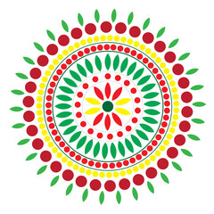 vector illustration of colorful mandala