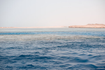 the sea of Egypt and the coast in the distance.