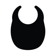 Infant bib black silhouette for baby care and feeding products