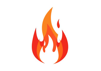 Fiery flame graphic isolated