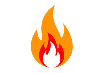 Fiery flame illustration isolated