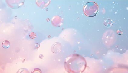 Obraz premium Spherical Reflections in Pastel Hues, Dreamy Texture and Sparkling Lights, Abstract Still Life.