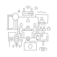 Office workspace concept