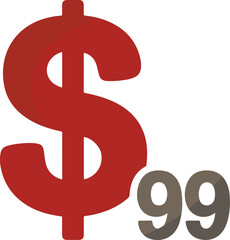 3d dollar sign  isolated on transparent background