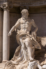 Obraz premium Fontanna di Trevi (wł. Fontana di Trevi) – najbardziej znana barokowa fontanna w Rzymie