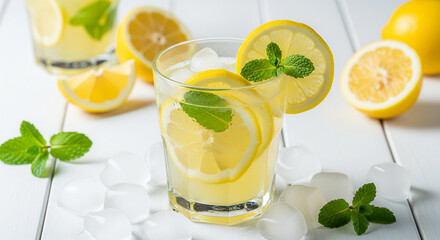 cocktail with lime and ice