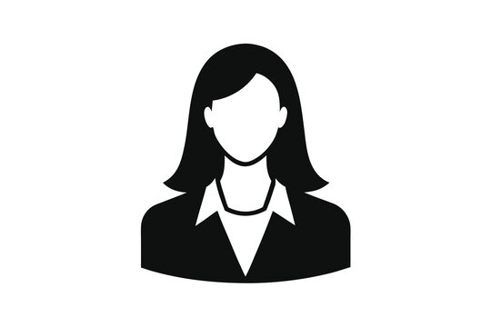 Professional Woman Icon Business Avatar for Web and App Design
