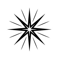 Christmas star isolated on transparent background