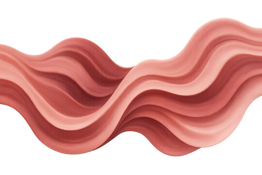 Flowing abstract pink and red liquid wave creating modern colorful design with transparent background - Powered by Adobe