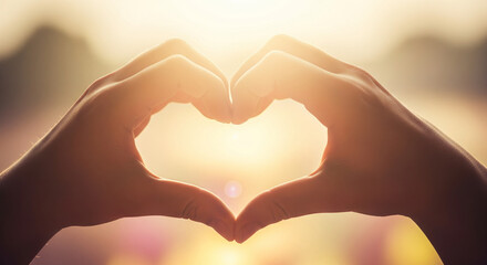 Fototapeta premium heart shaped hands