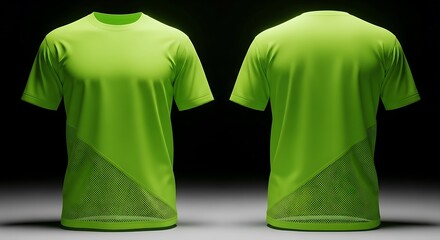 Bright lime green tshirt with textured pattern