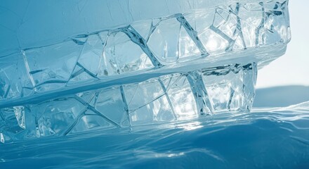 Icy formations dominate, Gigantic ice sheets form striking shapes and emphasize icy