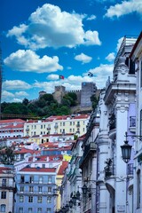 panorama of the old town in Lisbon Portugal