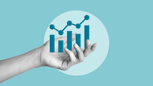 Holding business statistics - investment growth, financial performance and data analysis concept. Business growth and KPI analytics - Powered by Adobe