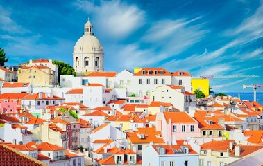 view of the old town of lisbon