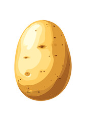 illustration of a potato on white background