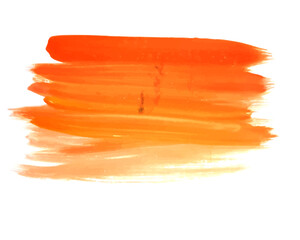 Hand Painted Orange Watercolor Brush Stroke or Stain Background Vector