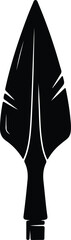 Illustrator Ancient spear head simple black sign Silhouette vector