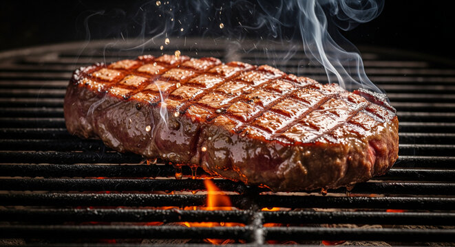 grilled meat on the grill