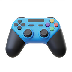 Modern Blue and Black 3D Video Game Controller
