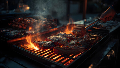 Cole burning red in the grill