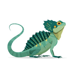 Minimal 2D flat vector of a Basilisk, icon-style illustration on a white background