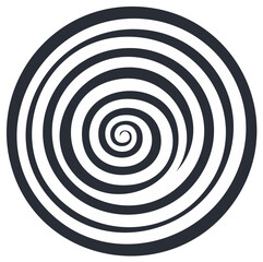 Obraz premium Hypnotic Vector Illustration of a Circular Swirling Pattern with a Repeating Spiral Effect, Optical Illusion of Movement and Vortex