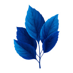 Flat 2D Blueberry Leaf vector illustration, icon graphic on white background