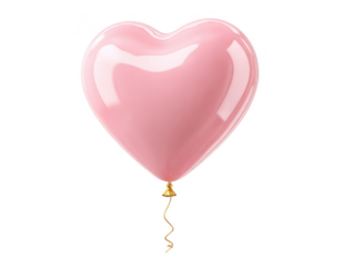 Romantic heart balloon clipart digital art glossy look soft style perfect for valentine’s day designs