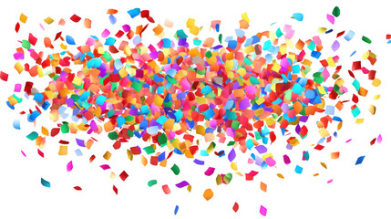 Colorful confetti burst clipart for festive celebrations digital design vibrant environment eye-level fun concept