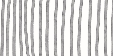 Watercolour abstract vertical line illustration. Hand drawn black lines.