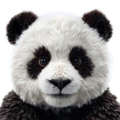Obraz premium Adorable giant panda bear cub with innocent eyes, perfect for wildlife and conservation projects wanting to evoke warmth and cuteness.