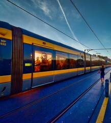 train on the railway station
