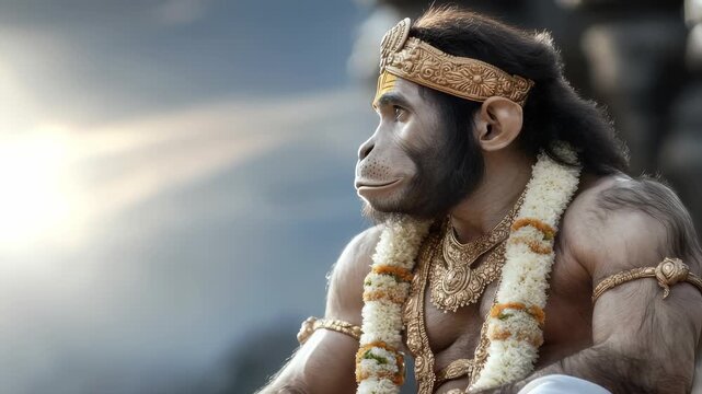 Mahavir devotion: revered deity, Anjaneya honor, strength embodiment, wind god son, cultural worship, divine power, Bajrangbali idol, sacred figure, Ramabhakta homage, Hanuman spiritual reach.