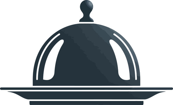 Transparent PNG cloche serving dome icon for luxury gourmet branding, premium restaurant menus, and upscale hospitality.