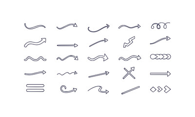 Hand drawn sketch elements including underlines arrows and highlight marks on a white background