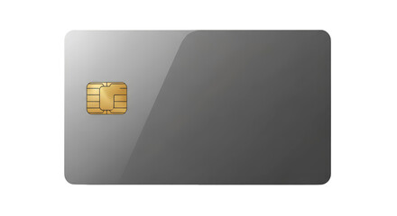 Close-up view of a generic credit card or smart card chip, financial technology concept, isolated transparent PNG 4K (चिप कार्ड)