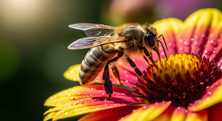 bees on flowers