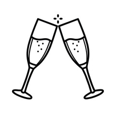 two glasses of champagne