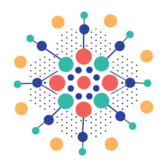  abstract dot pattern minimal geometric vector illustration