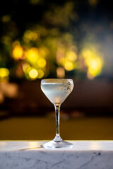 Elegan Glass Cocktail with Citrus Twist